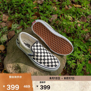 VANS范斯官方 經(jīng)典款Slip-On經(jīng)典一腳蹬鞋帆布鞋 黑白棋盤(pán)格  40.5 