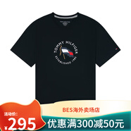 湯米希爾費格美國TOMMYHILFIGER湯米男士短袖印花時(shí)尚圓領(lǐng)純色T恤情侶裝 藏藍色 美碼S碼(120-140斤) 均碼