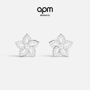 APM Monaco新品花朵女生女士耳釘925銀飾品送女友送閨蜜情侶情人女神禮物 花朵耳釘 銀色