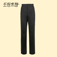 云思木想Ysimo-X摩登國風(fēng)2025夏季新款直筒透氣休閑九分褲女13228 黑色 S