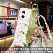 尤思時(shí)適用榮耀Play7T手機(jī)殼7Tpro腕帶支架保護(hù)套榮耀6Tpro背帶6c/T手機(jī)殼女款斜挎掛脖軟硅膠防摔保護(hù)套 古董白-蘭鈴花白【送背帶】 榮耀 PLAY7TPRO