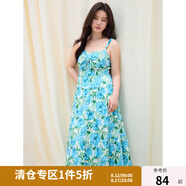 獨束大碼女裝「假日藍玫瑰」 法式度假風(fēng)連衣裙2025夏季新品A字裙 藍玫瑰花色 2XL （尺碼：4）