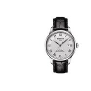 天梭（TISSOT）瑞士手表 力洛克系列男士手表自動機(jī)械經(jīng)典商務(wù)男表 送男友禮物 皮帶銀盤T006.407.16.033.00