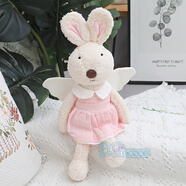 蘇克雷兔公仔砂糖兔毛絨玩具小兔子布娃娃睡覺玩偶替換衣服女 粉色天連衣裙--米白兔 90厘米