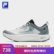 斐樂（FILA）官方男鞋NUVOLE JOG路跑鞋2025夏新款柔云健步鞋運動鞋 白中白-OM 40.5