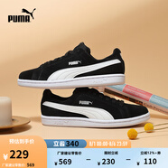 彪馬（PUMA）復古百搭休閑薄底板鞋男女經(jīng)典簡(jiǎn)約運動(dòng)鞋 SMASH 361730 黑色-白-01 35.5