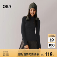 森馬（Semir）[商場同款]毛衣女緊身羊毛衫2024冬半高領(lǐng)打底衫顯瘦101724107003