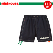 MIKIHOUSE 兒童服飾系列短褲休閑工裝褲寬松透氣五分褲夏透氣 黑色110cm