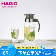 HARIO日本進(jìn)口冷水壺大容量耐熱玻璃杯涼水茶壺果汁杯1400ML