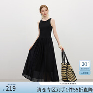 范思藍恩法式氣質(zhì)網(wǎng)紗針?biāo)笃唇覶恤裙子女2025夏季新款小黑裙2756 黑色 XL