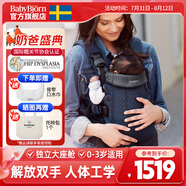 BabyBjorn瑞典品牌進(jìn)口透氣嬰幼兒背帶抱娃神器Harmony背帶0-3歲 海軍藍