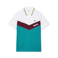 鱷魚（LACOSTE）男短袖T恤經(jīng)典翻領(lǐng)運動服飾LACOSTE色塊拼接休閑服飾運動健身 綠色 均碼 |FR-4