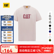 CAT卡特春新品男涼感設(shè)計(jì)反光logo印花短袖T恤輕戶外 灰粉 S
