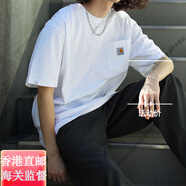 carharttK87卡哈特美式工裝口袋休閑短袖T恤純棉圓領(lǐng)寬松嘻哈潮官方旗艦正 白色 - 合格品 WHT M 【90Kg以下】