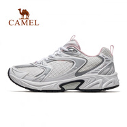 駱駝漫游運動(dòng)鞋女慢跑鞋新款春夏男女鞋透氣鞋子休閑老爹 X25B097015白/水果粉女款(四季 42