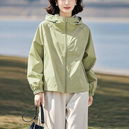 赫赫哈嘿超好看短款連帽外套女2025春秋季減齡時(shí)尚百搭超火酷颯拽姐高級感 清新綠 （高品質(zhì)）雙層外套 L 建議110-125斤