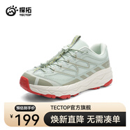 探拓（TECTOP）運(yùn)動(dòng)鞋男25春夏舒適輕便跑步鞋女透氣戶外徒步鞋 女款草白綠/艾草綠 36