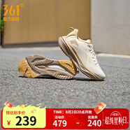 361度運(yùn)動鞋男鞋赤焰4網(wǎng)面透氣跑鞋男輕便通勤減震專業(yè)跑步鞋 羽毛白/麥芽淺棕 密網(wǎng)【女】 37