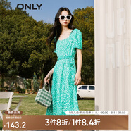 ONLY法式茶歇收腰中長裙氣質(zhì)雪紡碎花連衣裙女|123207068 H40 水果盛宴印花 S 160/80A