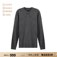 阿瑪尼（ARMANI）EA 男士圓領長袖針織衫羊毛衫毛衣男裝 8N1MUV 1MJWZ 0631 深灰色 XL