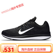 耐克（NIKE）Nike男鞋Winflo 5夏季氣墊緩震網(wǎng)面輕便運(yùn)動(dòng)休閑跑步鞋AA76 AA7406-001 39
