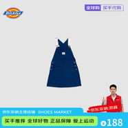 dickies純色logo印花圖案寬松休閑背帶連衣短裙 女款 藍(lán)色 【國慶出行】 XS
