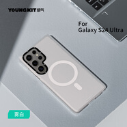 猿氣「隱沙」適用于samsung三星S24Ultra磁吸手機殼簡(jiǎn)約商務(wù)保護套S24+全包防摔不粘指紋S24手機保護套 隱沙|磁吸充電| S24 Ultra【霧白】
