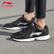 李寧（LI-NING）跑步鞋男鞋夏季網(wǎng)面透氣減震耐磨輕質(zhì)休閑運動(dòng)鞋健身慢跑運動(dòng)跑鞋 黑色\銀色019-1 42