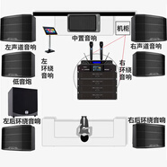 飛利浦（PHILIPS）【2萬單無差評】10英寸家庭ktv音響套裝專業(yè)大功率唱歌全套設備家庭影院點歌機卡拉ok功放音箱1677 7.1影K套裝-會所級享受
