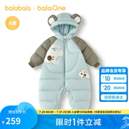 巴拉巴拉balaOne童裝兒童羽絨服連體衣2025冬裝哈衣爬服萌趣208425120204