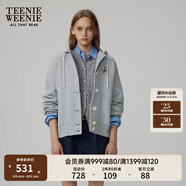 Teenie Weenie小熊春季簡約學院風連帽衛(wèi)衣開衫外套寬松時髦慵懶風 灰色 M (165)