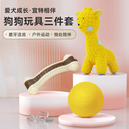 能吃能玩中號3件套狗狗發(fā)聲玩具趣味互動磨牙陪伴解悶寵物用品