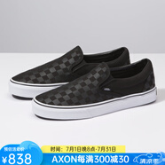 范斯（VANS）男鞋女鞋運動板鞋春夏透氣休閑鞋懶人一腳蹬時尚經(jīng)典棋盤格情侶鞋 Black/Black Check黑色 時尚百搭 41 碼/M8.5/W10