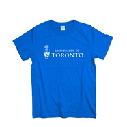 奢依君（SHEYIJUN）UofT多倫多大學(xué)T恤 校服紀(jì)念品短袖T恤夏季留學(xué)生歐美風(fēng)學(xué)院派文 藍(lán)色 S 建議75-95斤