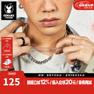 Genanx閃電潮牌新款松石雙層項(xiàng)鏈情侶款小眾情人節(jié)禮物 銀白色 43cm 1個(gè)