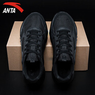 安踏（ANTA）男鞋運(yùn)動(dòng)鞋子男秋季新款耐磨防滑跑步鞋品牌休閑鞋旅游鞋 暗夜黑-5 39