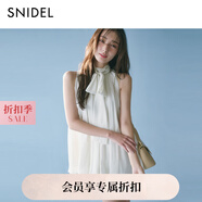 SNIDEL2025早秋新品甜美仙女無袖領(lǐng)結(jié)襯衫短裙褲套裝SWFO254012 象牙白 M (1)