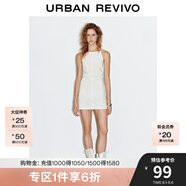 UR2025夏季新款女裝法式氣質(zhì)超短款無袖連衣裙UYY750058 本白 XL