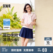 森馬（Semir）POLO衫女涼感抗菌修身襯衫2025夏刺繡休閑通勤套頭衫109325115001