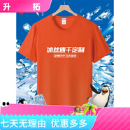 追行方速干衣t恤定制工作服工衣定做運動(dòng)短袖印字LOGO團建馬拉松文化衫 [冰絲速干定制]橙色 10XL 均碼