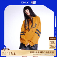ONLYNBA聯(lián)名款字母印花抽繩連帽衛(wèi)衣女|12319S012 D09 金黃色GOLDEN YELLOW XL (175) 92A