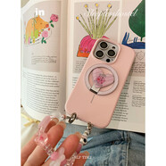 失眠招待所 歐若風(fēng)ins小椿山櫻液態(tài)硅膠原創(chuàng  )磁吸支架適用iphone16 風(fēng)鈴山櫻+lucky磁吸支架+暮光掛繩 iPhone 16