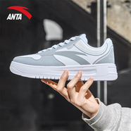 安踏（ANTA）板鞋男鞋2025夏季新款經(jīng)典高顏值小白鞋男士高端百搭休閑鞋運動(dòng)鞋 霧灰色【輕松板鞋】 39