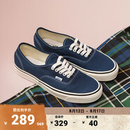 VANS范斯官方 Authentic 44 DX寂靜藍(lán)美式復(fù)古男女情侶帆布鞋 藍(lán)色 34.5