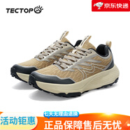 探拓（TECTOP）山系戶外越野跑鞋男登山步防滑耐磨透氣輕便緩震運動跑步鞋 日暑黃_經典黑 40