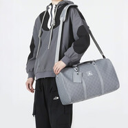 Jordan男女單肩桶包 布面 喬丹旅行包 健身包FJ6787-010藍灰 均碼