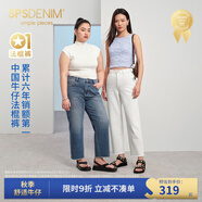 simple pieces【新色法棍褲】 春秋款SPS牛仔褲女小個(gè)子九分直筒褲 復(fù)古藍(lán)/身高:153-164(現(xiàn)貨) L 90-93（105-115斤）