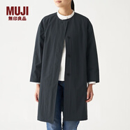 無印良品 MUJI 女式 不易沾水 無領(lǐng)大衣 BDE01A0S 深灰色 M