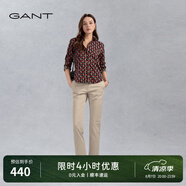 GANT/甘特春季新款女士美式潮流舒適通勤純色簡約百搭九分休閑褲 277沙黃色 36