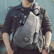 teemzone男士胸包復古時(shí)尚單肩斜挎包潮流男包百搭小背包生日禮物送男友